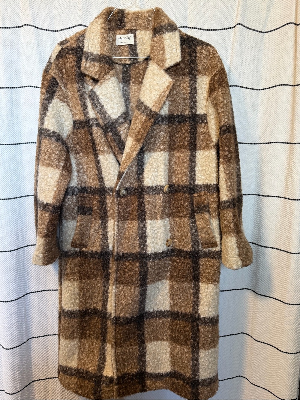 Brown Plaid Long Coat